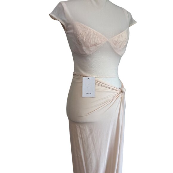 Deme by Gabriella Dove Set in Ivory Medium New Womens Maxi Gown Dress - Picture 7 of 17